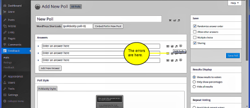 WP Poll Error